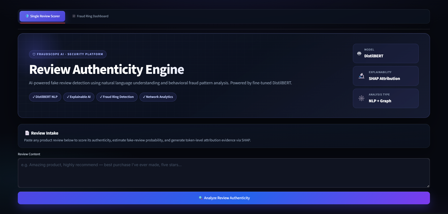 Review Authenticity Engine